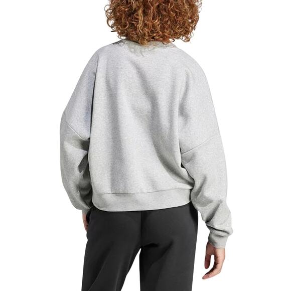 adidas Women's Essentials Feel Cozy Logo Fleece Sweatshirt NWT GREY SIZE XS - Picture 2 of 10